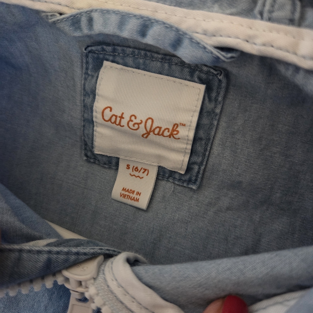 Girls Bundle Set Cat & Jack Light Blue Denim Jacket And 2 Skirts Size 6 - Picture 4 of 8